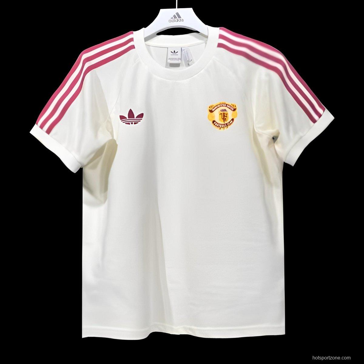 24/25 Manchester United Cotton Beige T-shirt Jersey