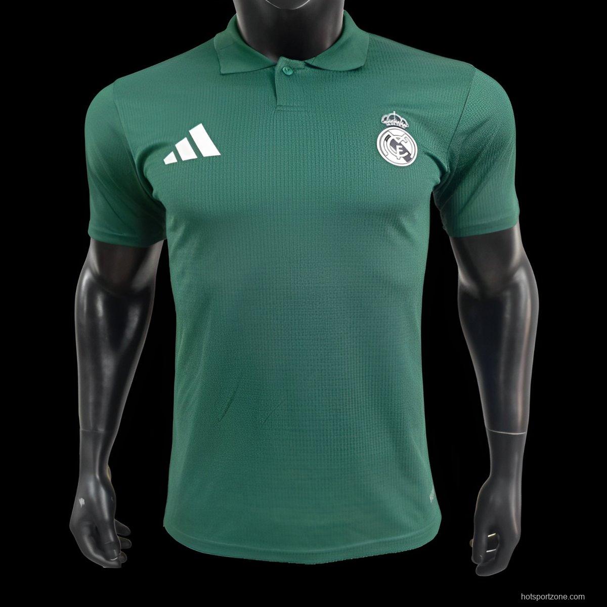 Player Version 24/25 Real Madrid Green Polo Jersey