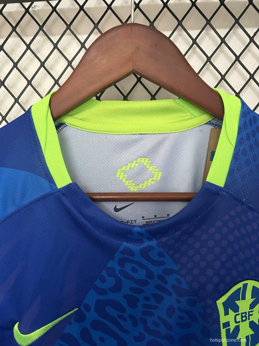 2025 Brazil Away Blue Jersey
