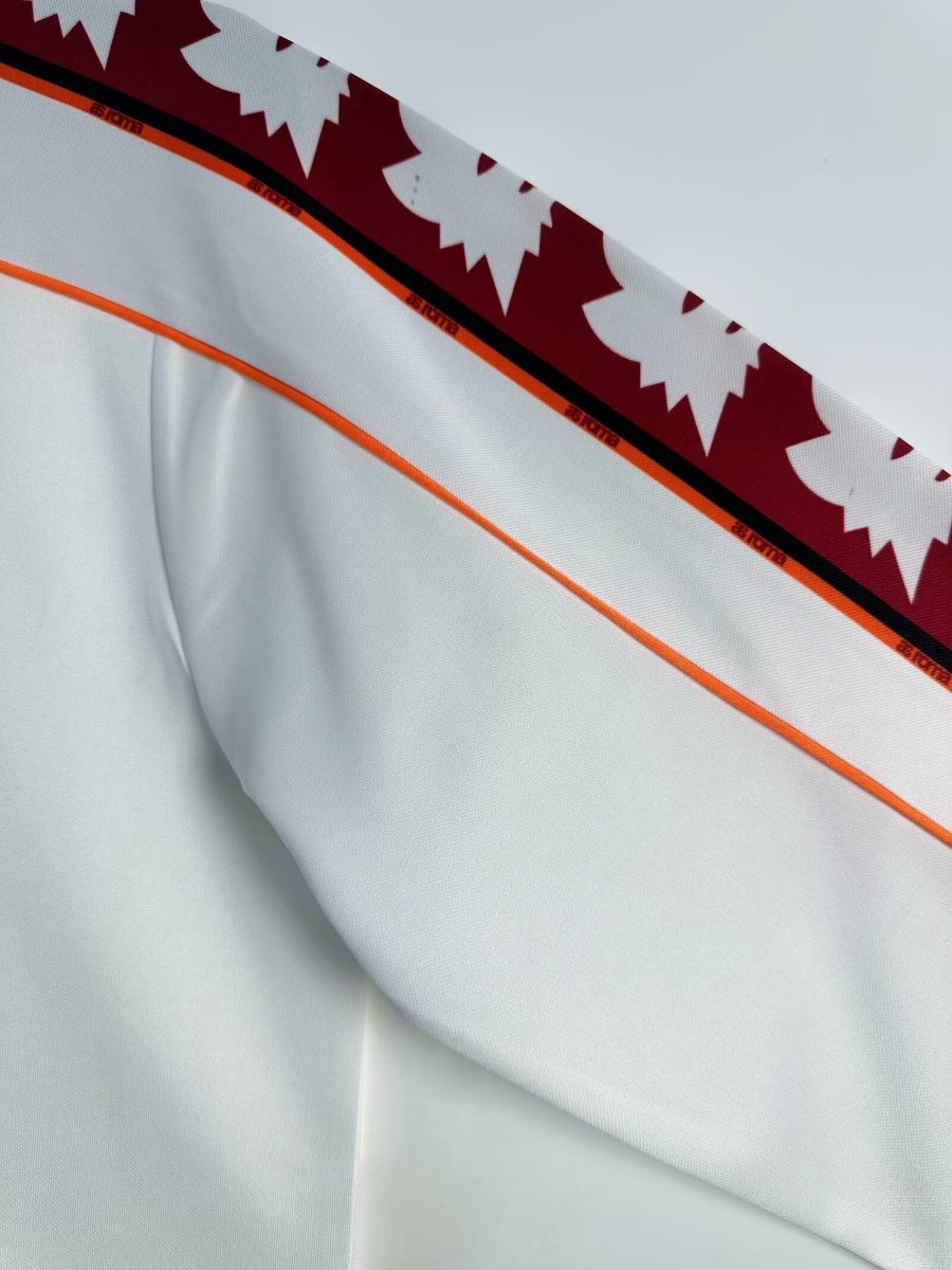 Retro 98/99 Roma Away White  Long Sleeve Jersey