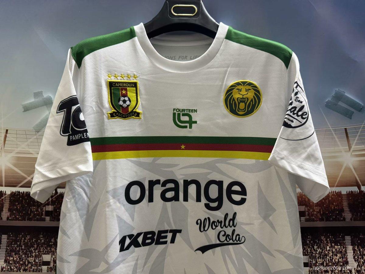 2025 Cameroon White Pre-Match Jersey