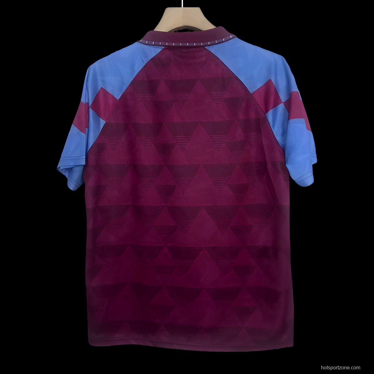 Retro 90/92 Aston Villa Home Jersey