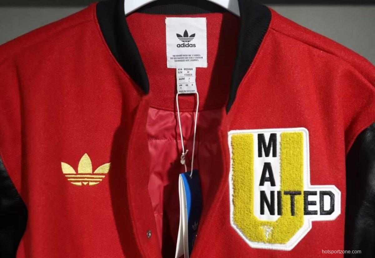24/25 Manchester United Letterman Red/Black Jacket