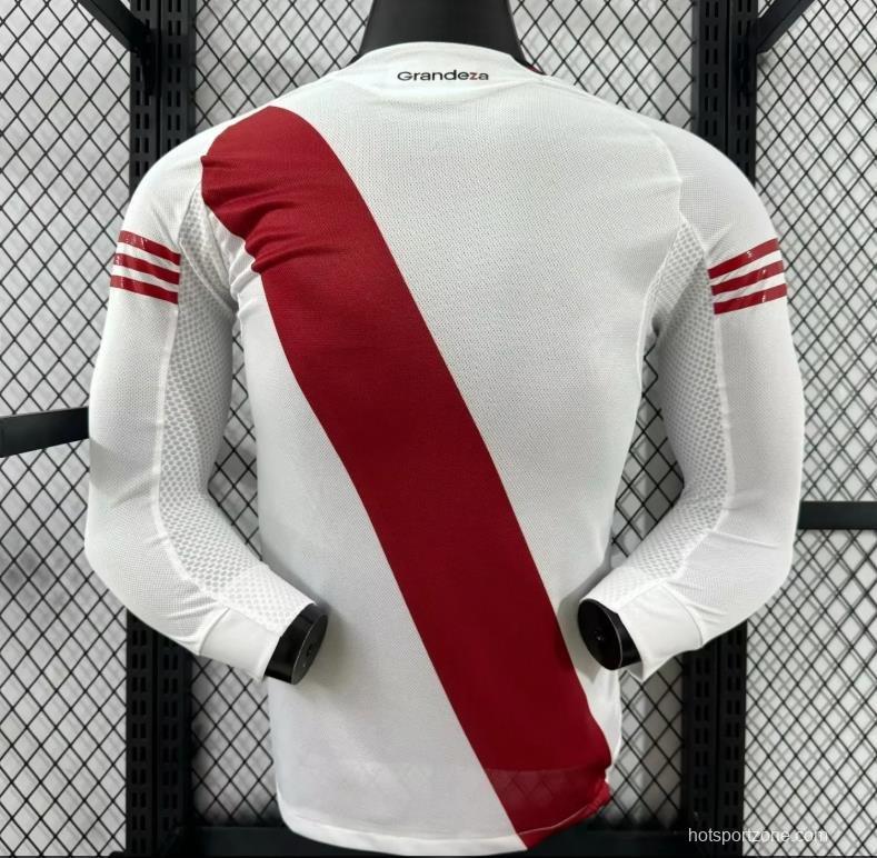 Player Version 25/26 River Plate Home Long Sleeve Jersey