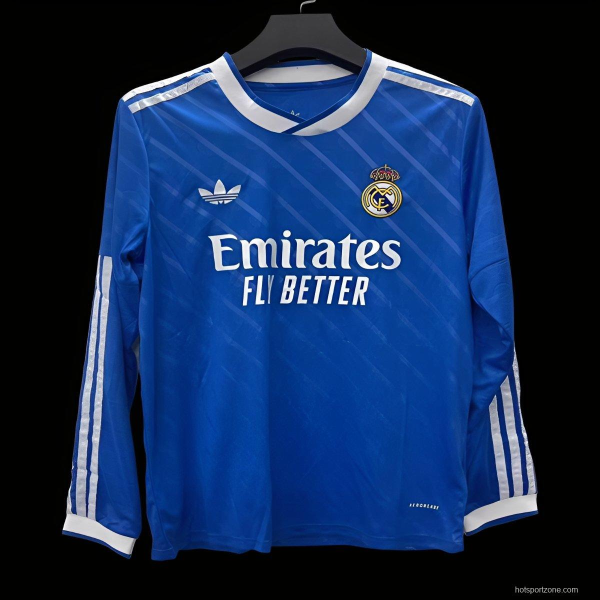 25/26 Real Madrid Third Blue Long Sleeve Jersey