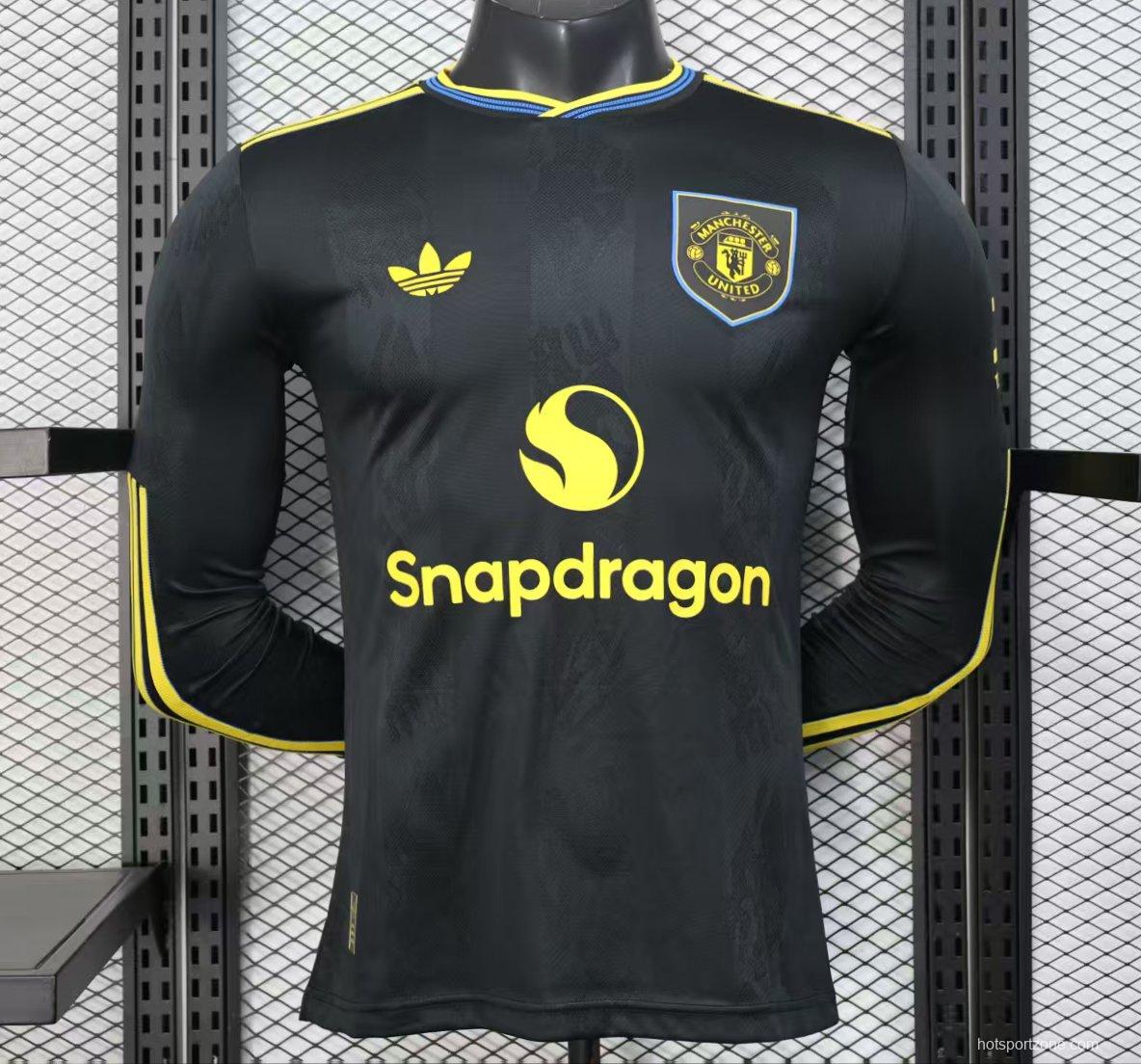 Player Version 25/26 Manchester United Third Black Long Sleeve Jersey
