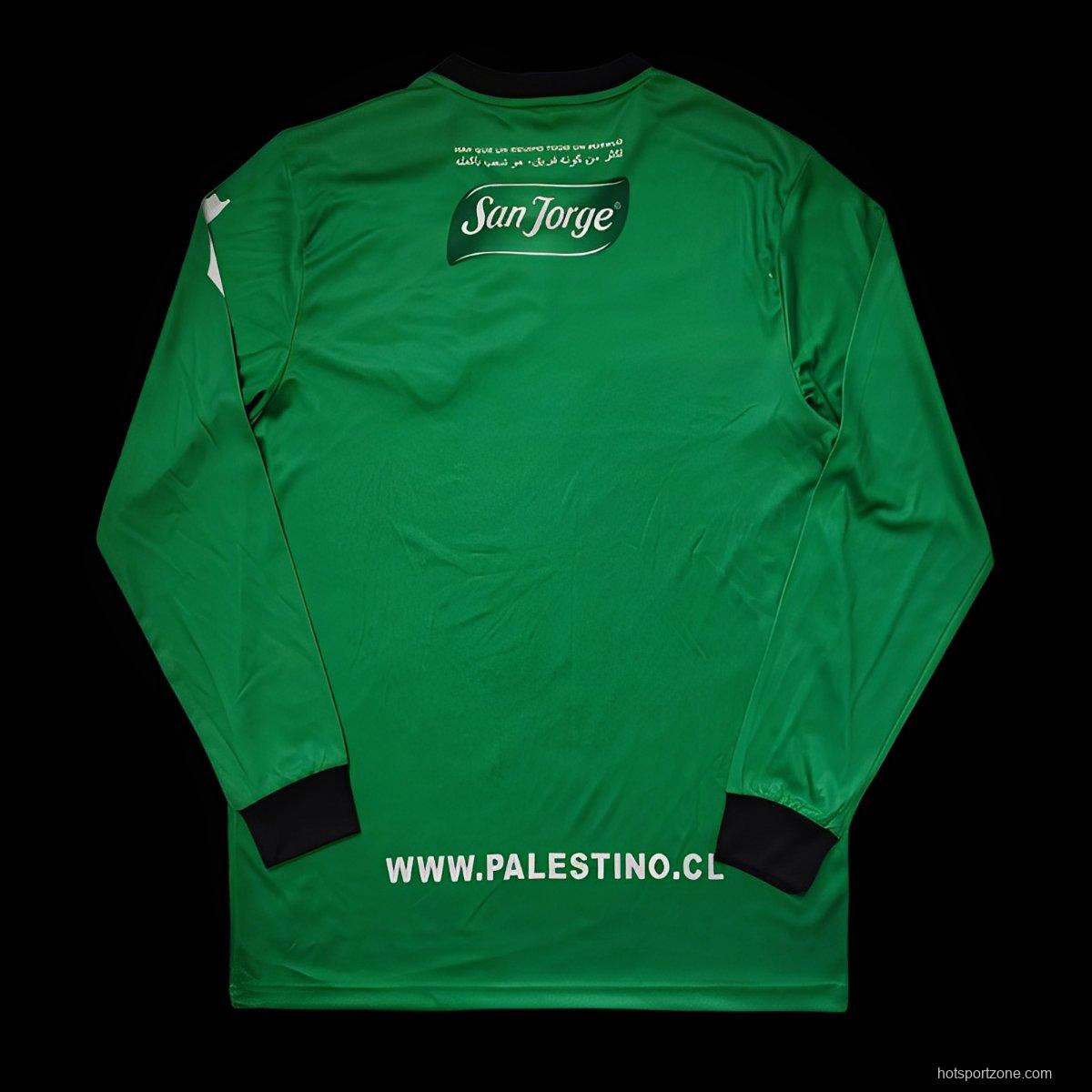 Retro 22/23 CD Palestino Green Long Sleeve Jersey