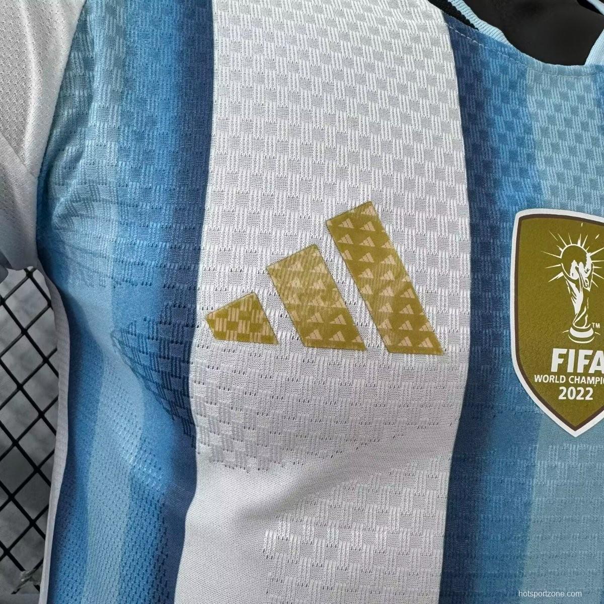 Player Version 2026 Argentina Home Long Sleeve Jersey