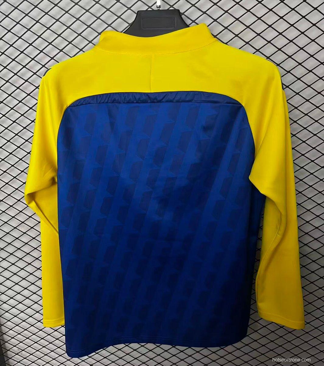 25/26 Las Palmas Half Zipper Yellow/Blue Jacket