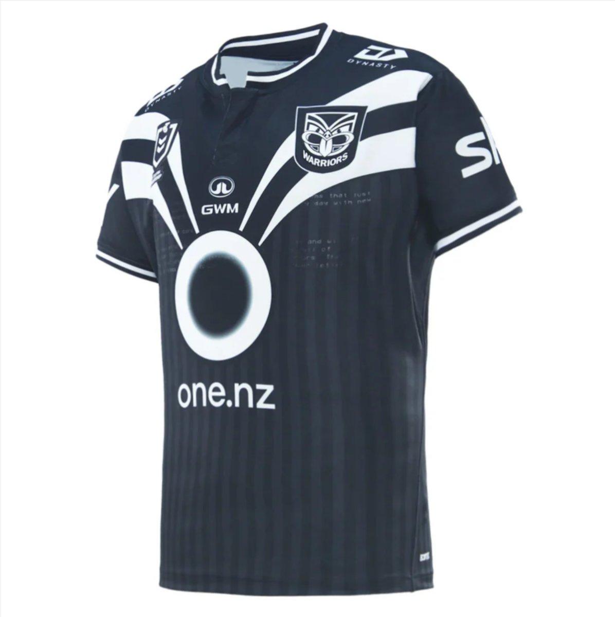 25/26 Kids New Zealand Warriors Navy with White Diagonal Stripes Jersey