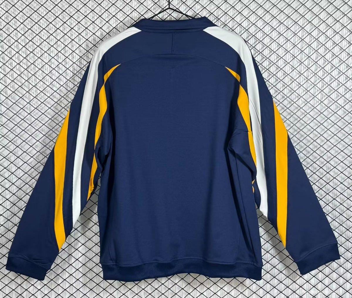 Retro 98/99 Real Madrid Navy/Yellow Full Zipper Jacket