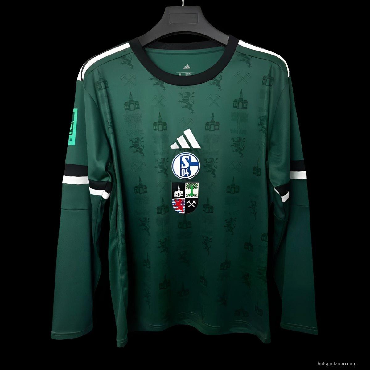 25/26 Schalke 04 Green 150Th Anniversary Long Sleeve Jersey