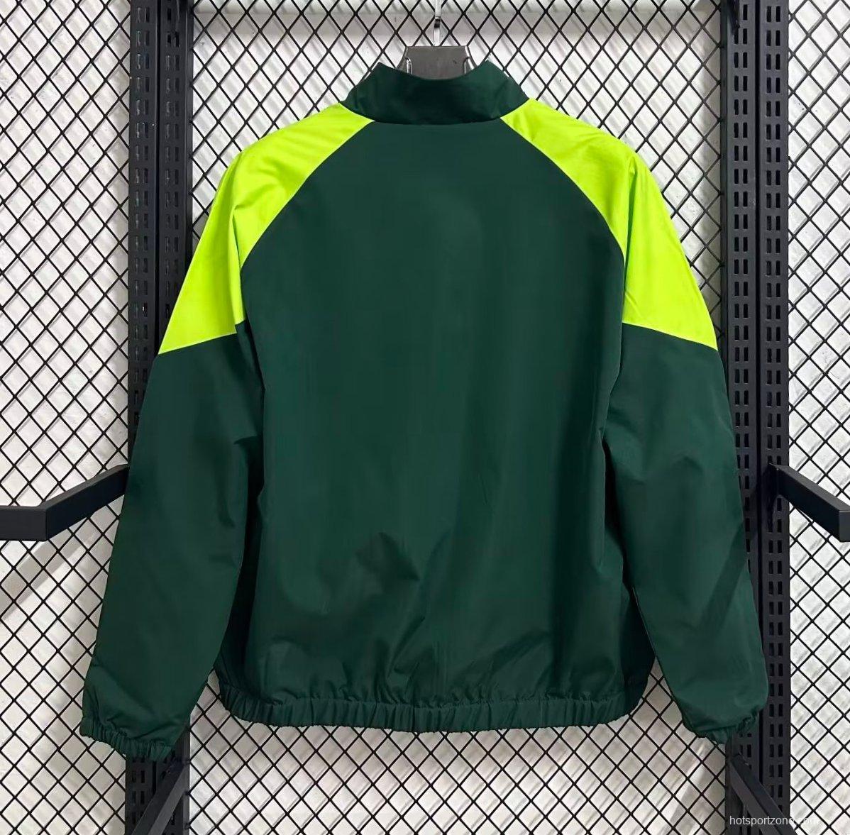 2026 Senegal Green Full Zipper Windbreaker