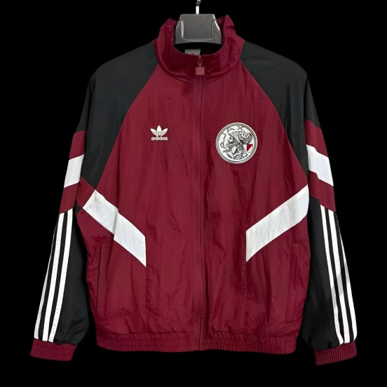 25/26 Ajax Wine Full Zipper Windbreaker