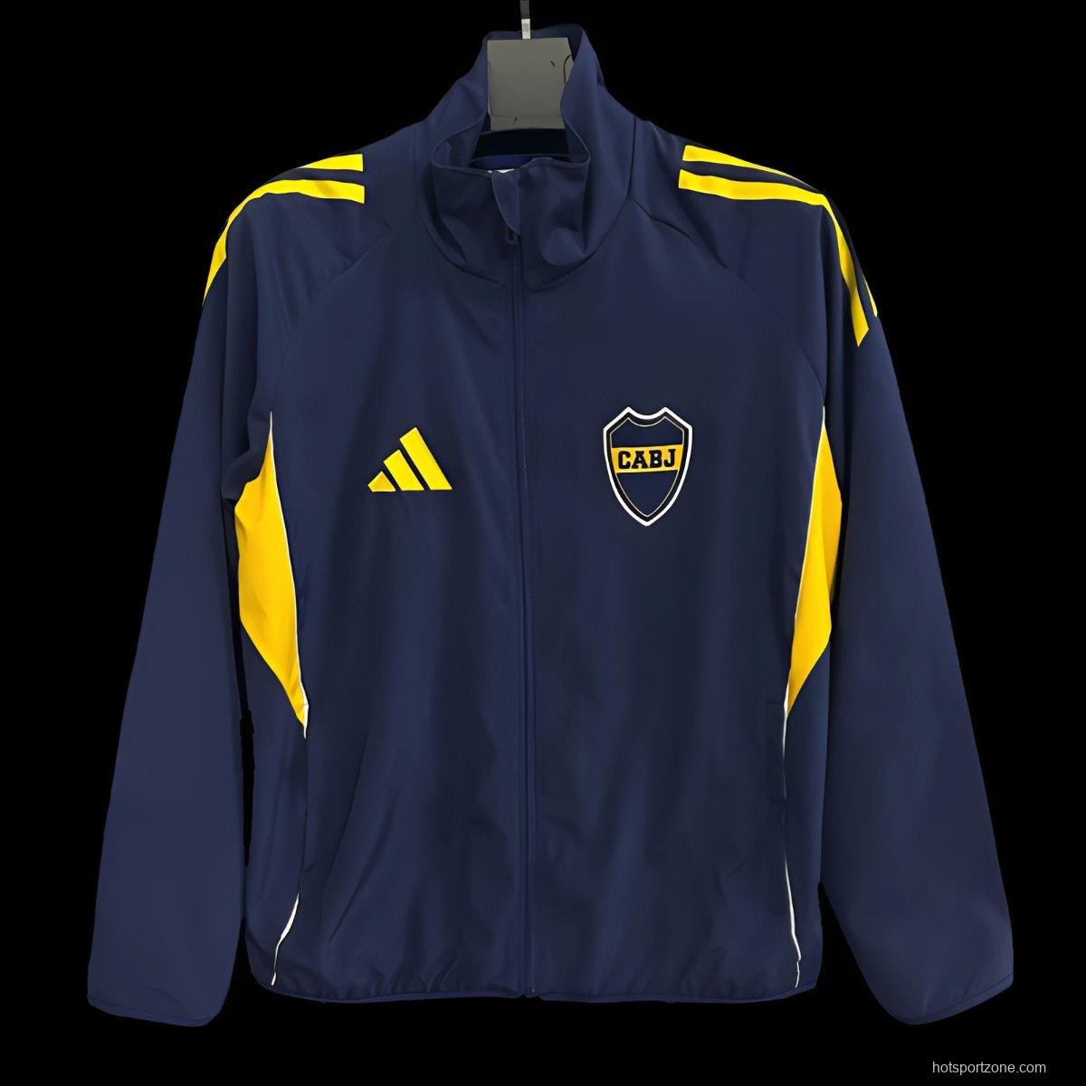 25/26 Boca Juniors Navy Full Zipper Windbreaker
