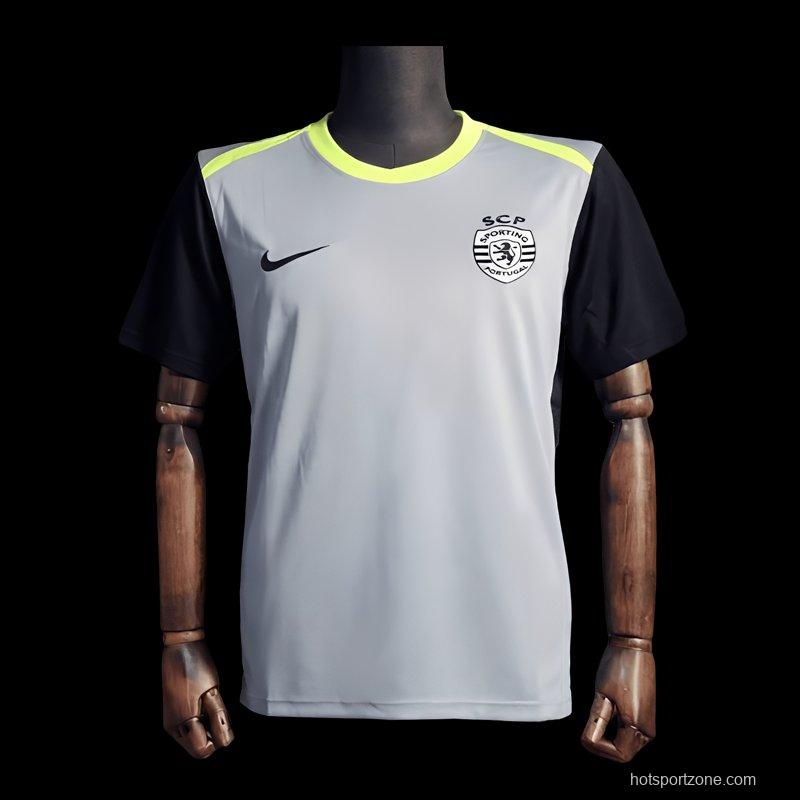 25/26 Sporting Lisbon Training Jersey Gray Jersey