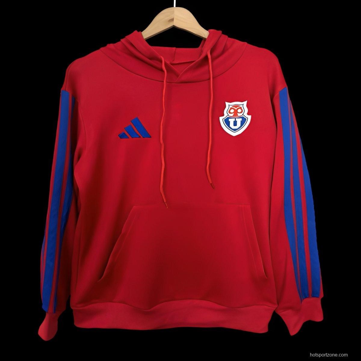 25/26 Club Universidad De Chile Red Hoodie