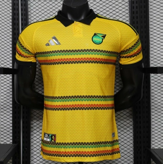 Player Version 2027 Jamaica Home Yellow with Reggae Stripe Jersey