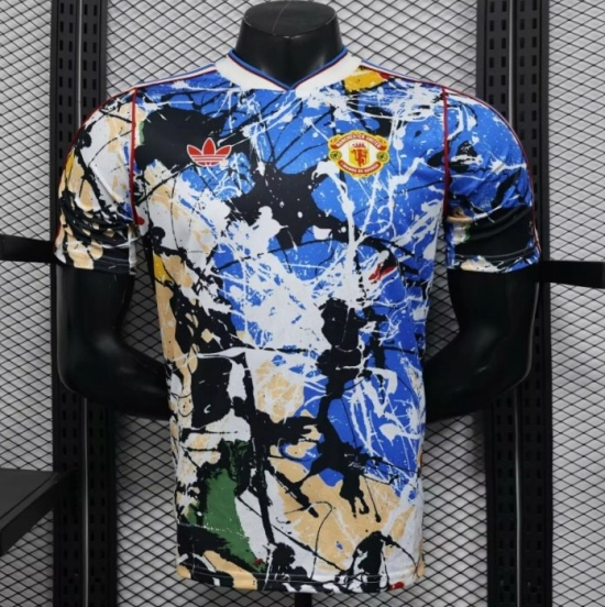 Player Version 26/27 Manchester United Multicolor Paint Splash Art Special Edition Jersey