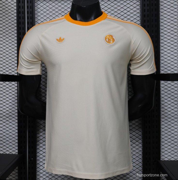 Player Version 26/27 Bayern Munich Cream White 1990 Vintage Remake Short Sleeve Jersey