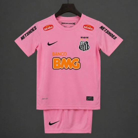 Retro 12/13 Kids Santos Away Pink Jersey