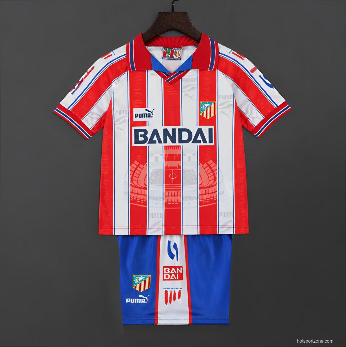 Retro 96/97 Kids Atletico Madrid Home Jersey