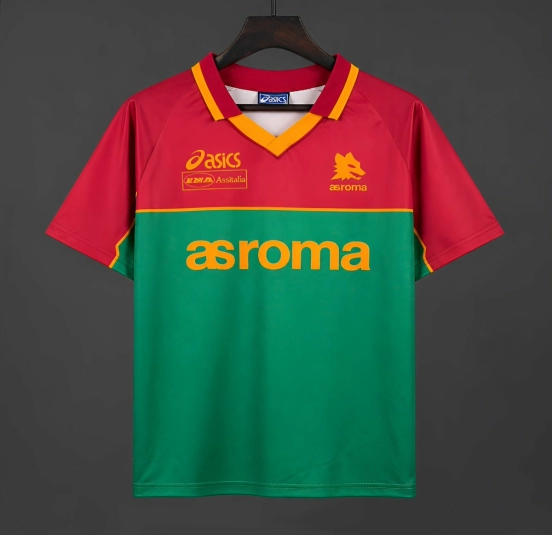 Retro 95/96 Roma Pre-Match Red/Green Jersey