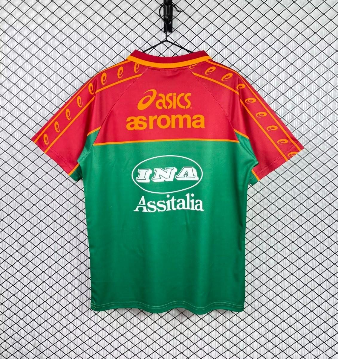 Retro 95/96 Roma Pre-Match Red/Green Jersey