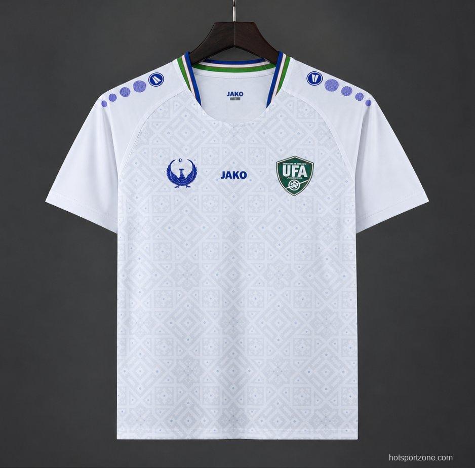 2026 Uzbekistan Home White/Blue Jersey