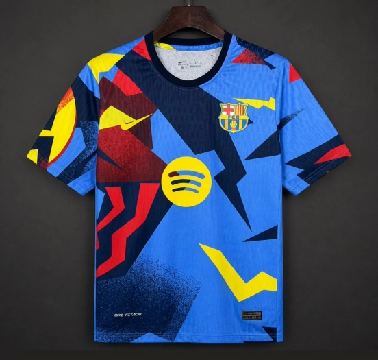26/27 Barcelona Special Edition Abstract Geometric Blue/Red/Yellow Jersey
