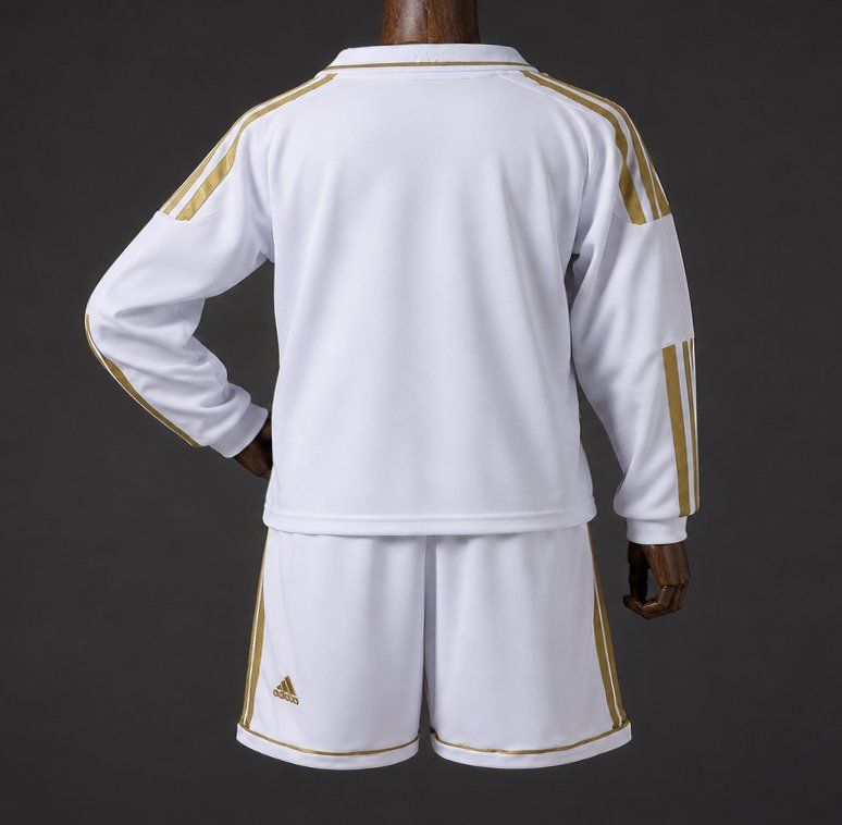 11/12 Kids Real Madrid Home Retro Long-Sleeve Kit Jersey Size 16-28