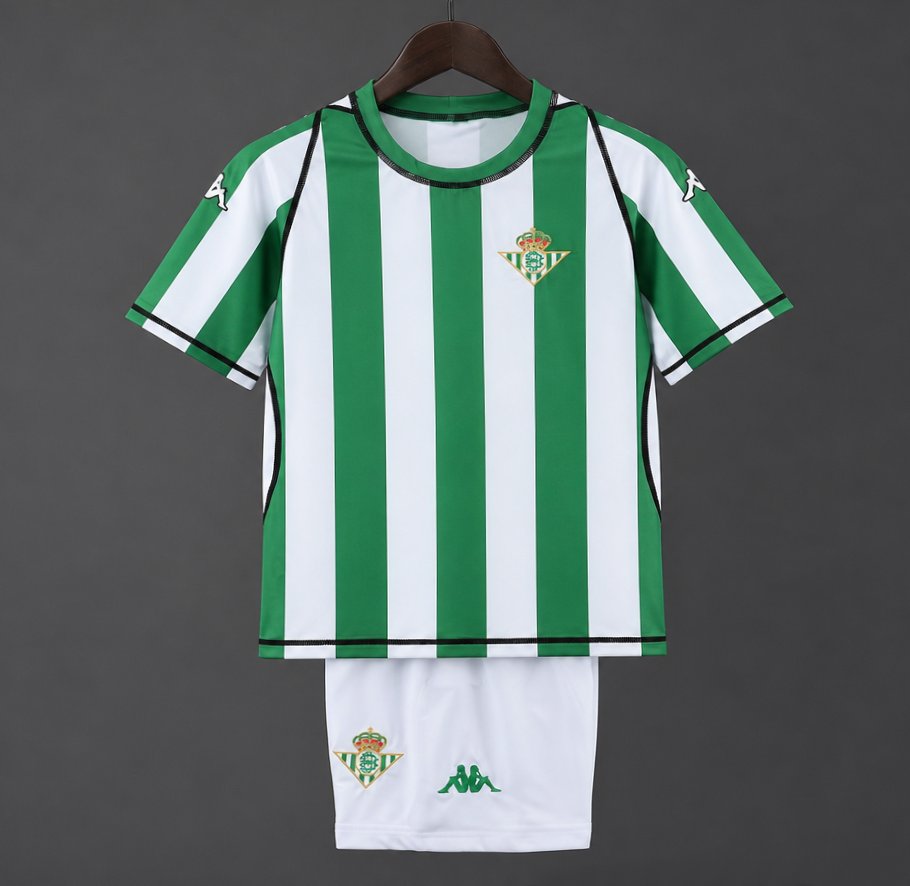 Retro Kids 03/04 Real Betis Home Jersey