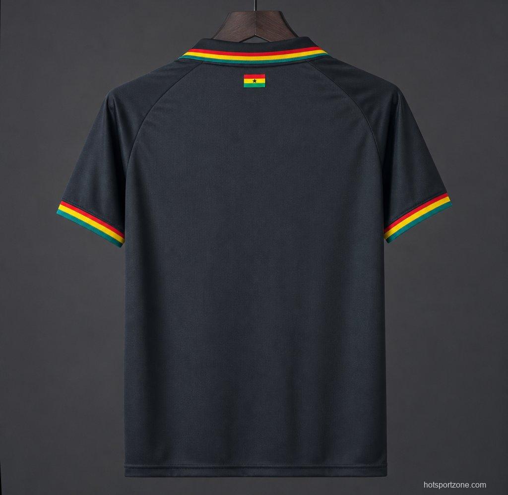 2026 Ghana Heritage Collection Black Polo Jersey.