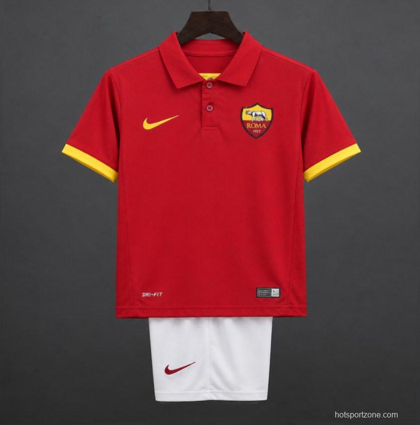 Retro Kids 14/15 AS Roma Maroon Home Jersey