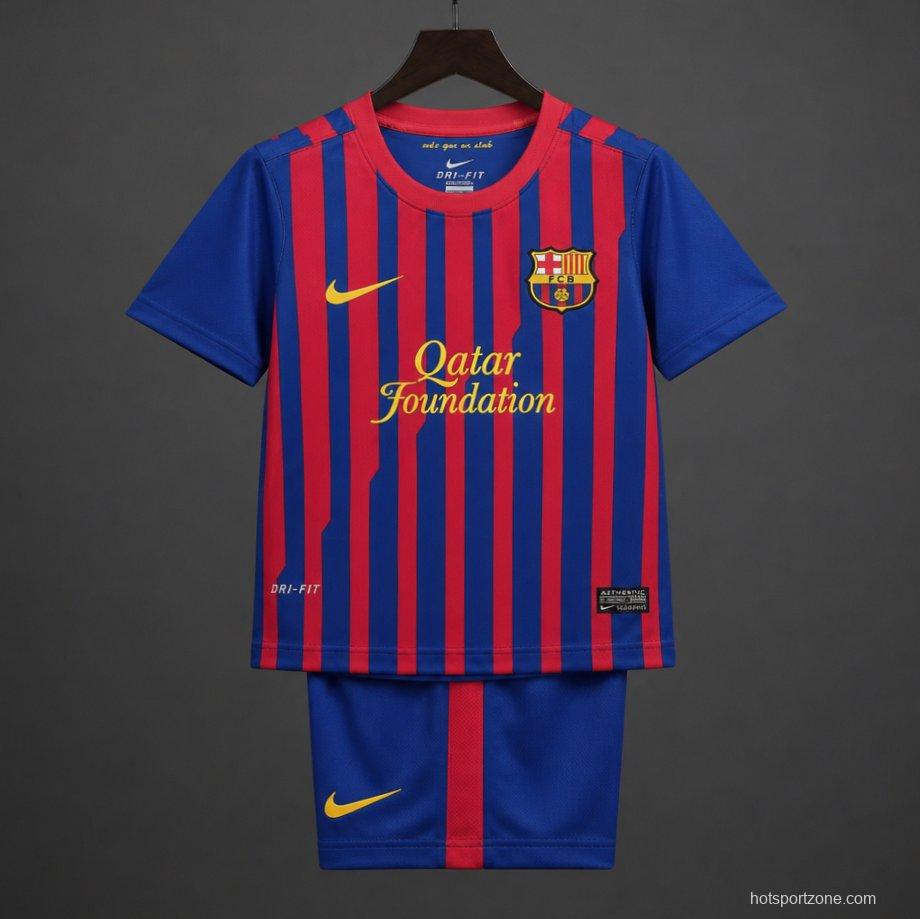 Retro Kids 11/12  FC Barcelona Home Jersey