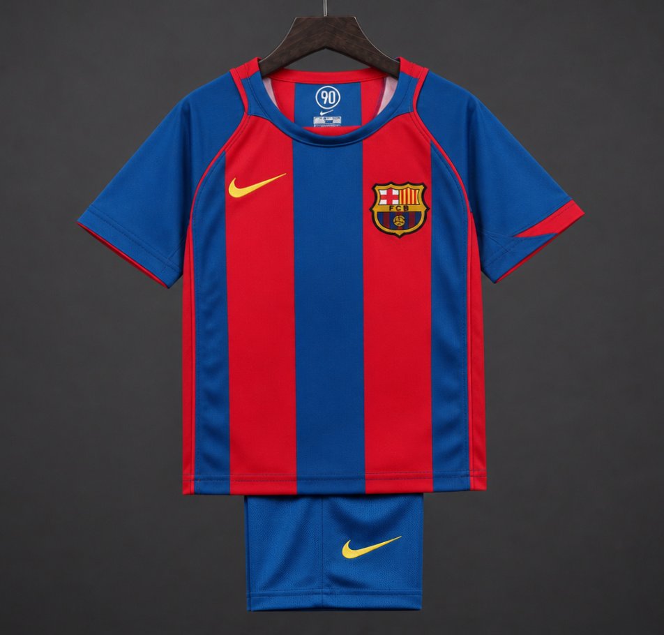 Retro Kids 04/05 FC Barcelona Home Jersey