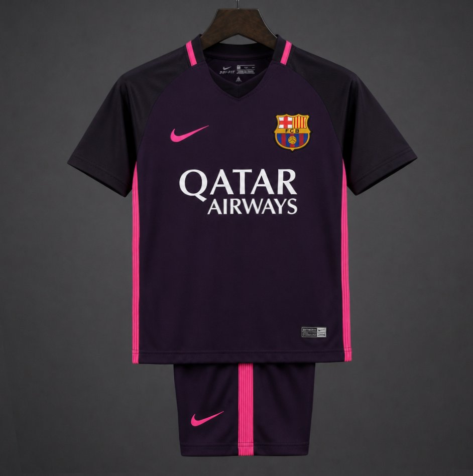 Retro Kids 16/17 FC Barcelona Away Jersey
