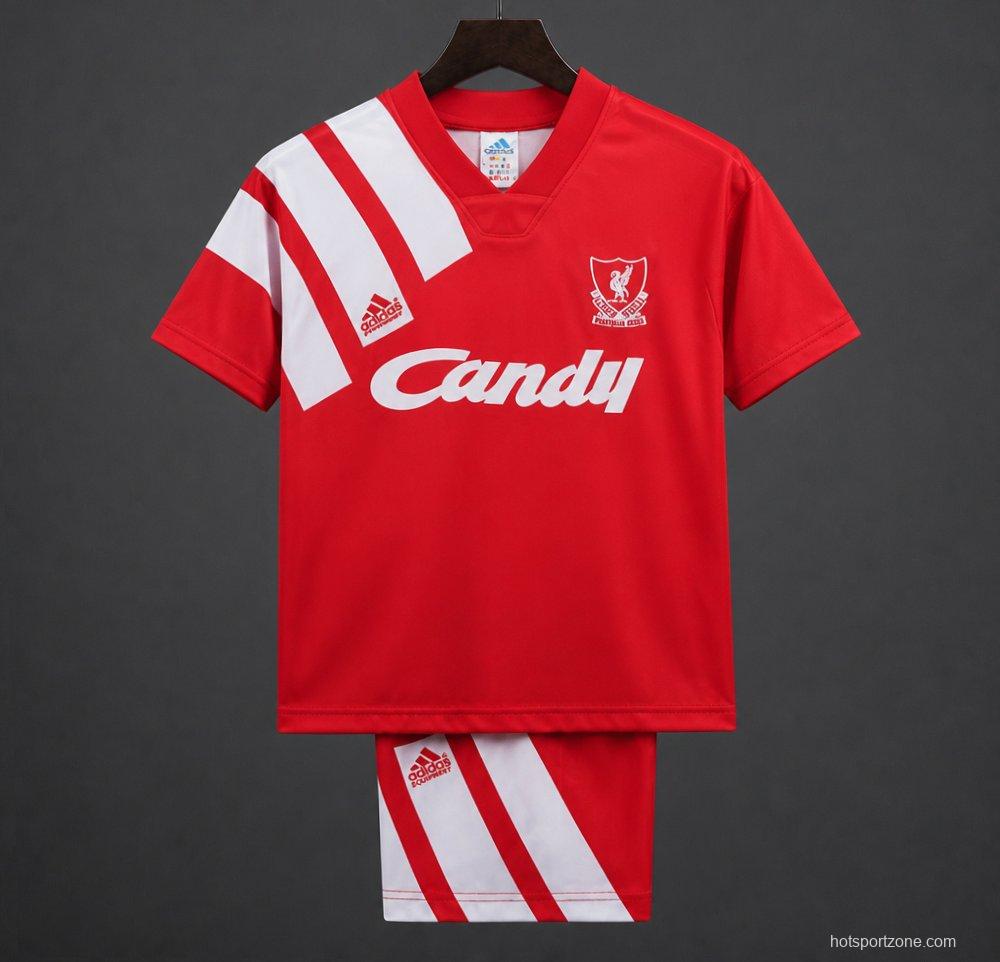 Retro Kids 91/92 Liverpool Home Jersey