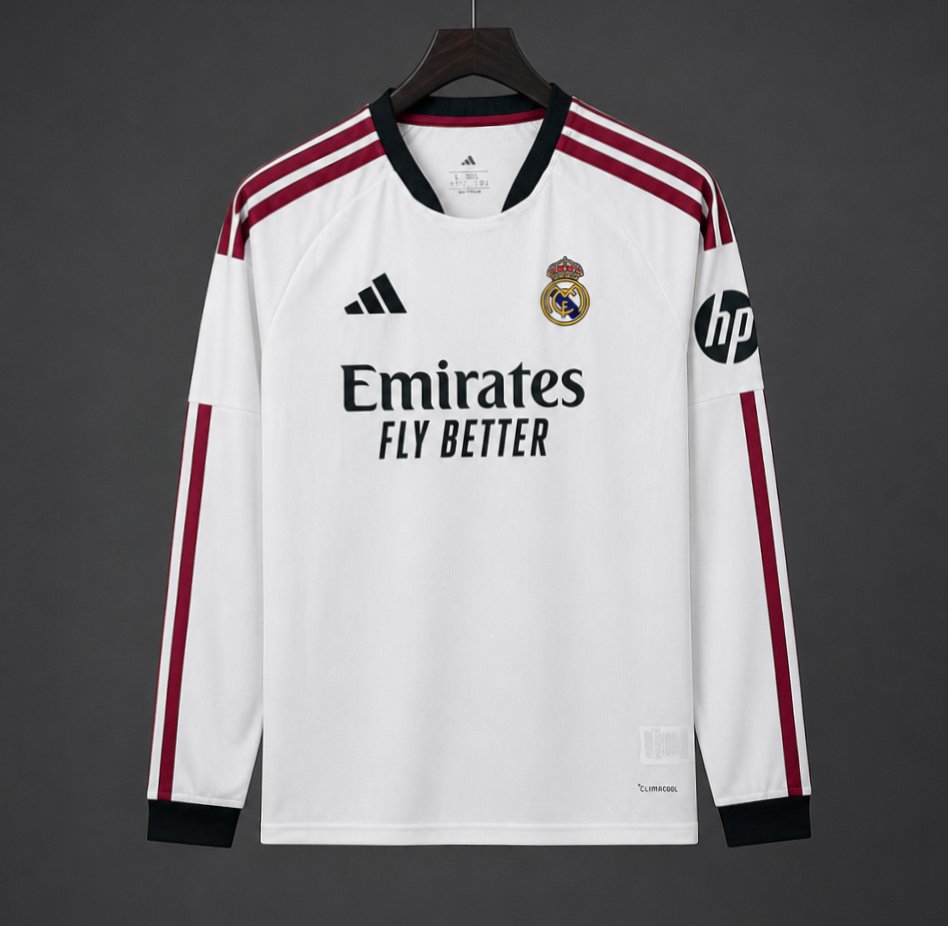 26/27 Real Madrid Home Long Sleeve Jersey