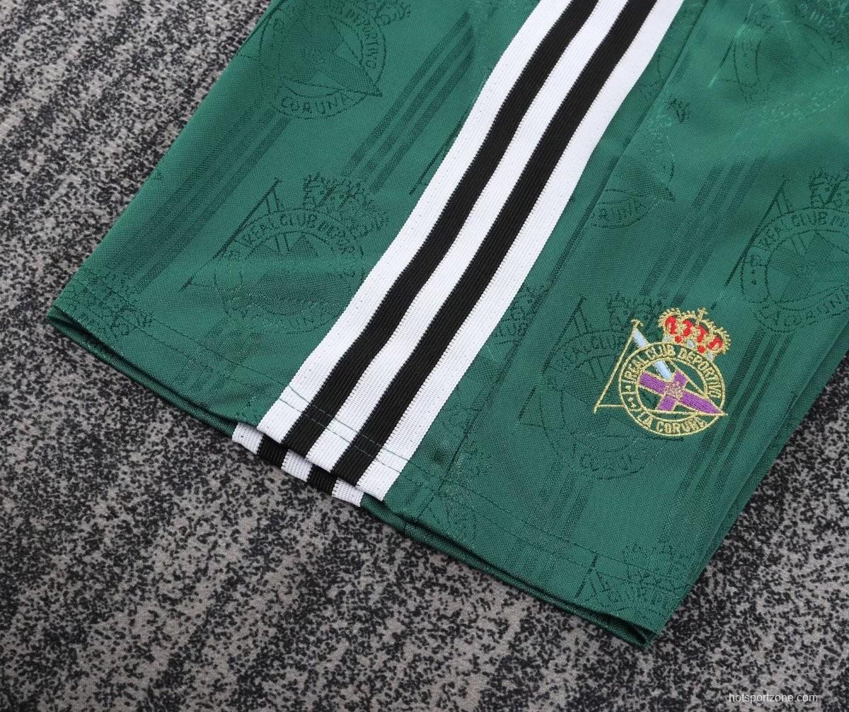 Retro Kids 99/00 Deportivo de La Coruna Away Green Jersey