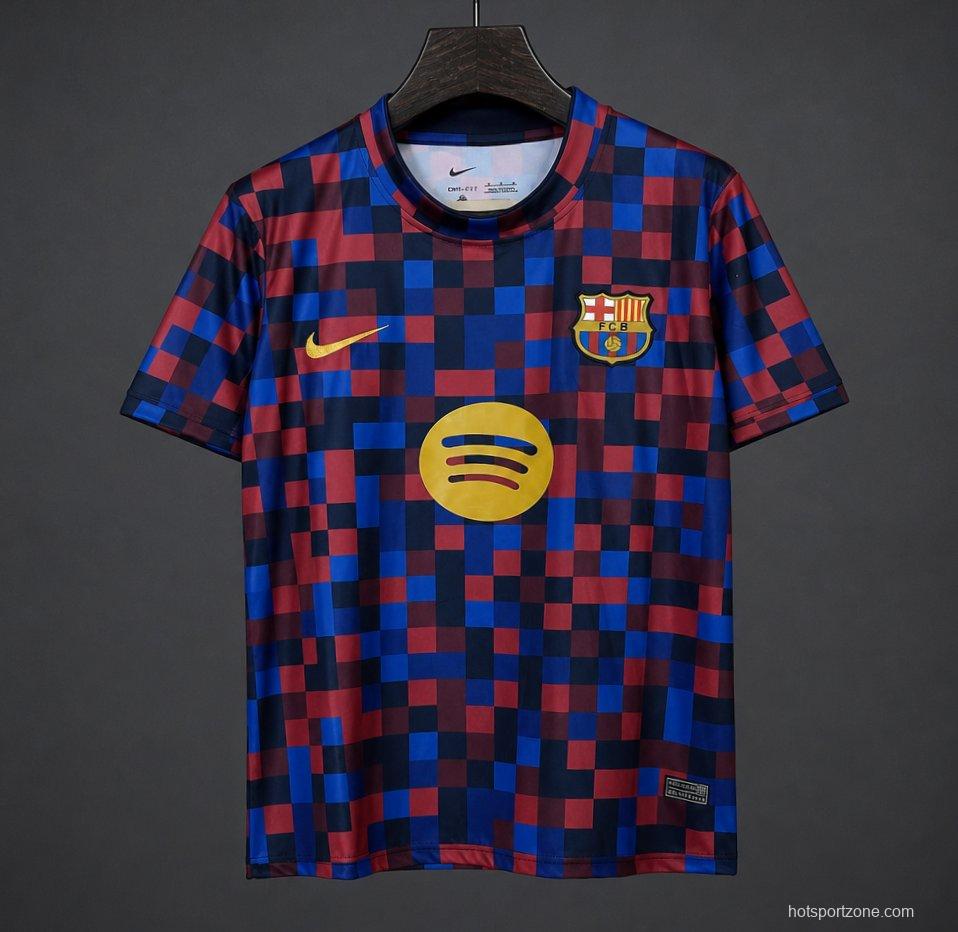 26/27 Barcelona Pre-Match Shirt Pixelated Blaugrana Jersey