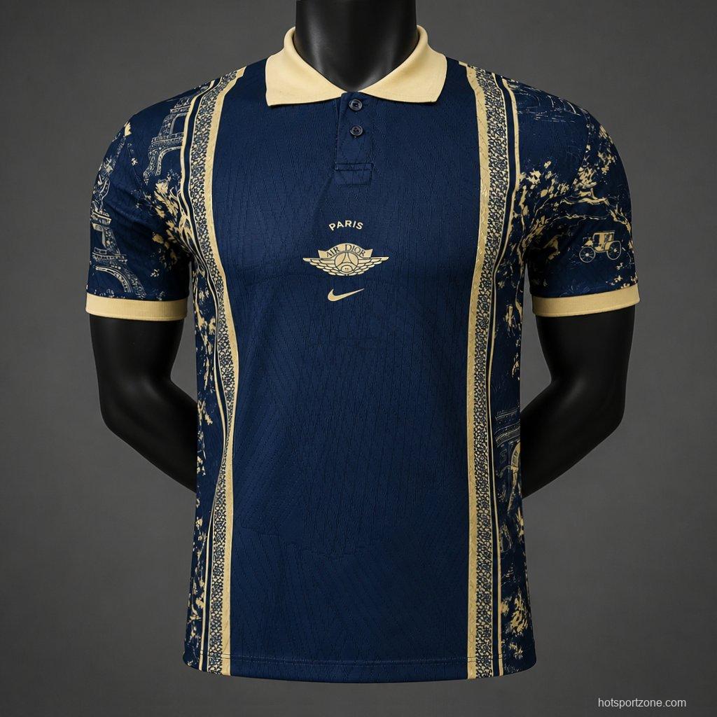 Player Version 26/27 PSG/Paris Saint Germain Air Dior POLO Navy Jersey