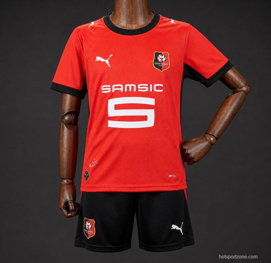 26/27 Kids Stade Rennais Red Jersey