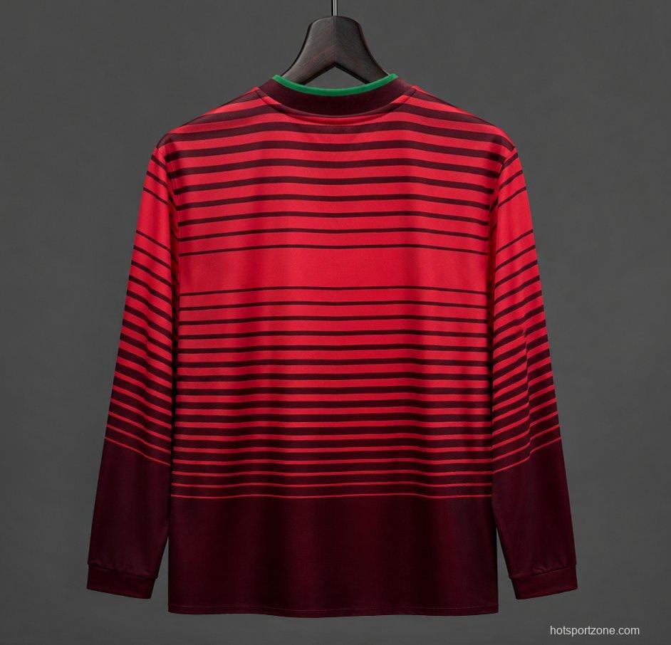 Retro 2014 Portugal Home Long Sleeve Jersey