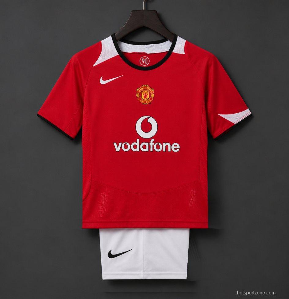 Retro Kids 05/06 Manchester United Home Jersey