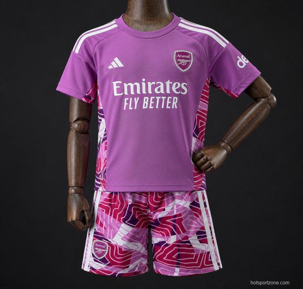 26/27 Kids Arsenal Purple Goalkeeper Jersey