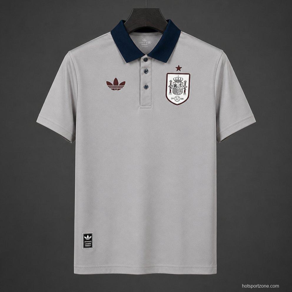 2026 Spain Grey POLO Jersey