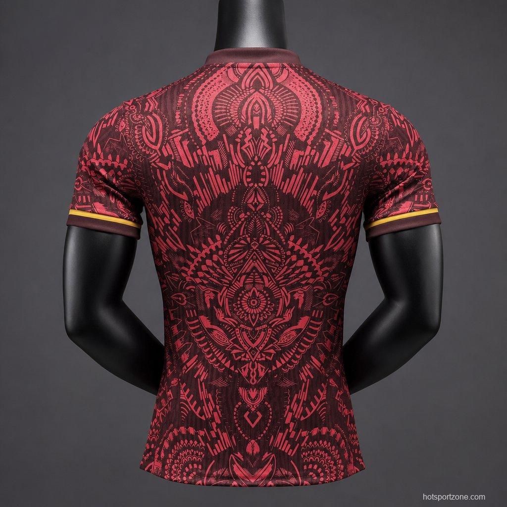 Player Version 26/27 Paris Saint-Germain Dark Red with Tribal Pattern Special Edition Jersey