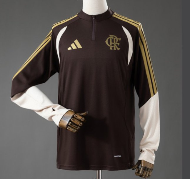 26/27 Flamengo Long Sleeved Training Jersey Uniform Brown