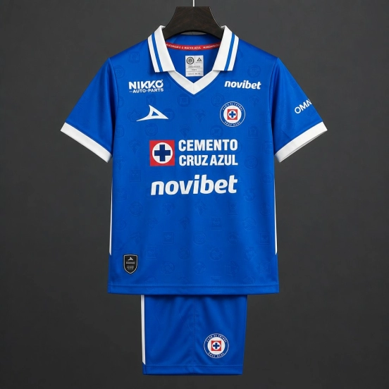 26/27 Kids  Cruz Azul Home Blue Jersey